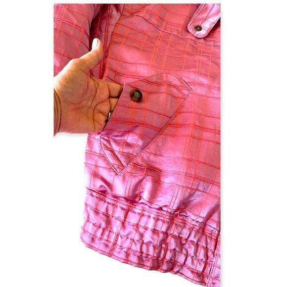 Vintage Bogner Pink Iridescent Goose Down Winter Ski Zip Up Puffer Jacket Sz 12 - Picture 3 of 16